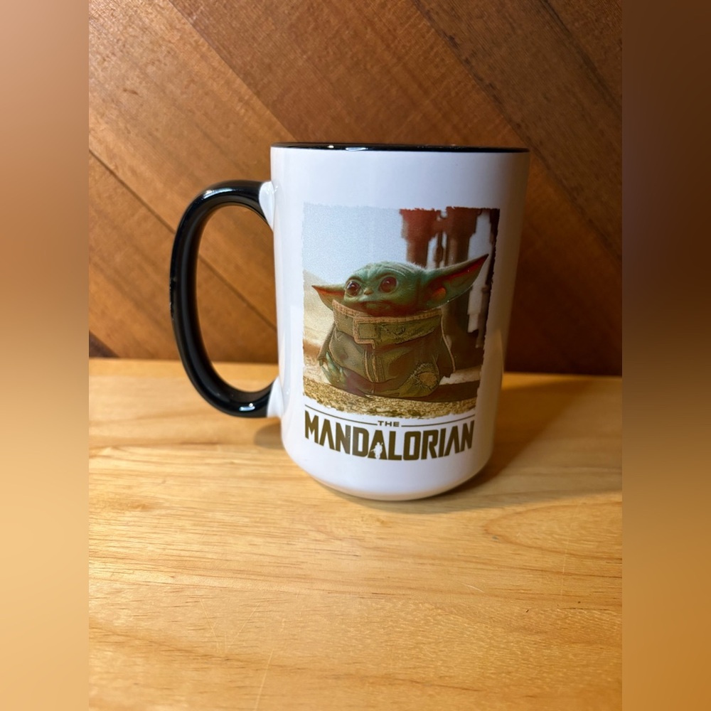 Zazzle The Mandalorian Grogu Baby Yoda Ceramic Coffee Mug Black Interior